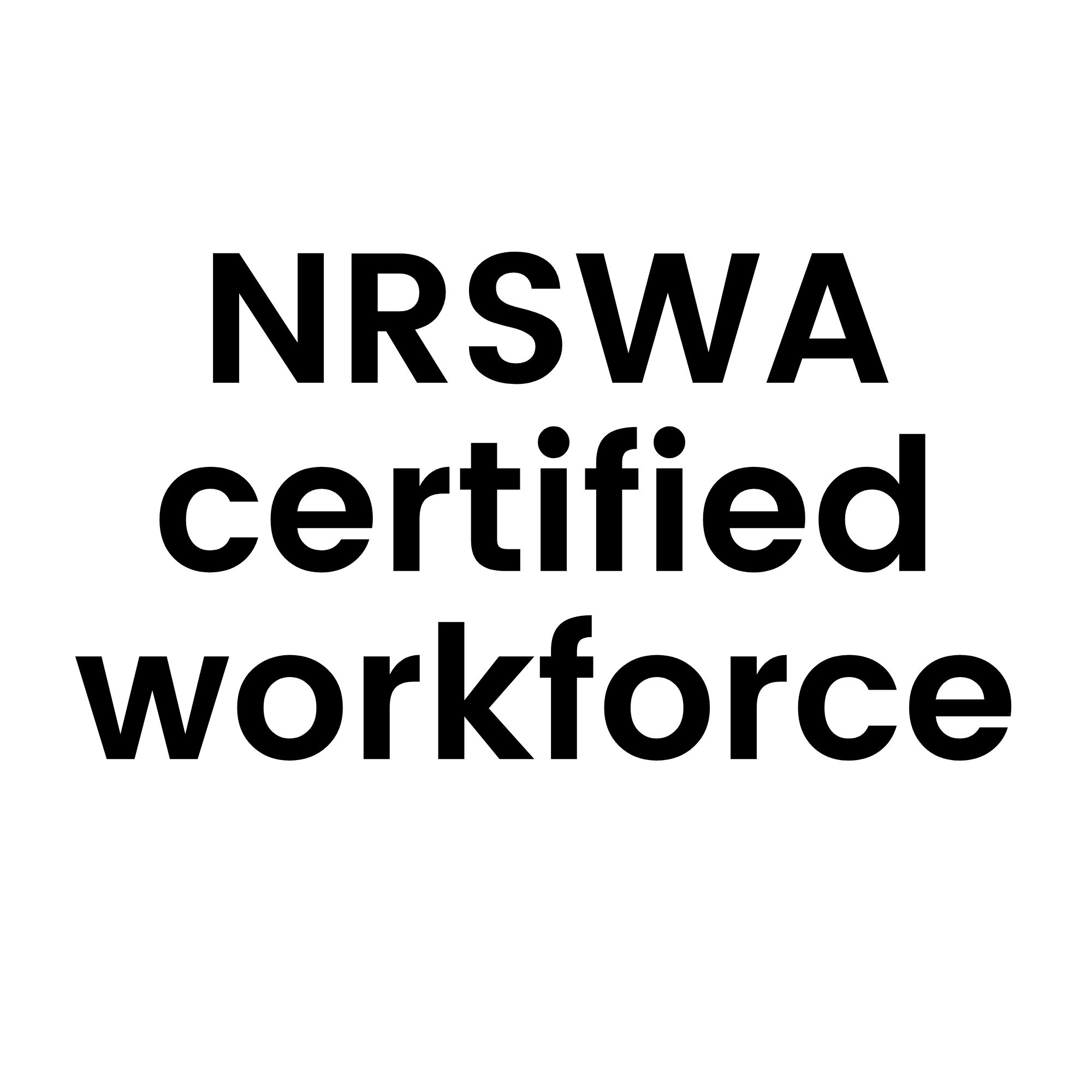 NRSWA certified workforce